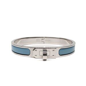 Hermes Mini Click Kelly Enamel Bracelet Chardon Palladium